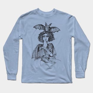 Bat Girl with a Bat Friend Long Sleeve T-Shirt